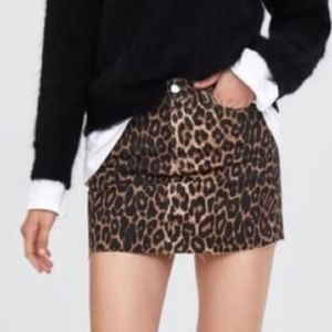 Zara trf Collection Cheetah Print Skirt